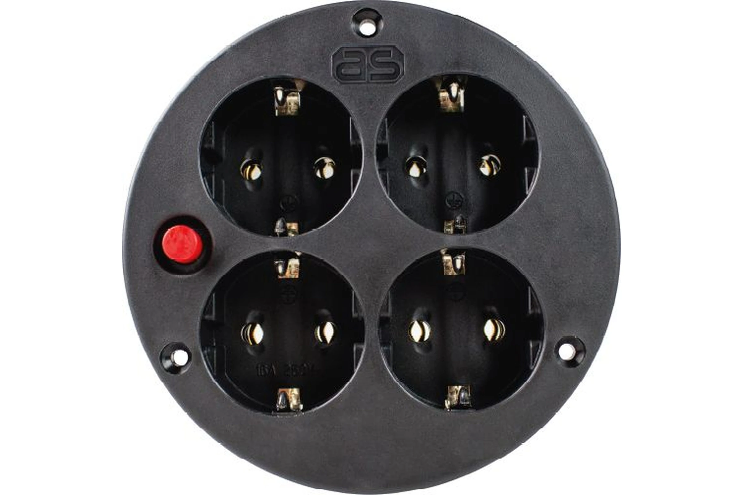 Panel 4-gniazdowy, bez klapek IP20