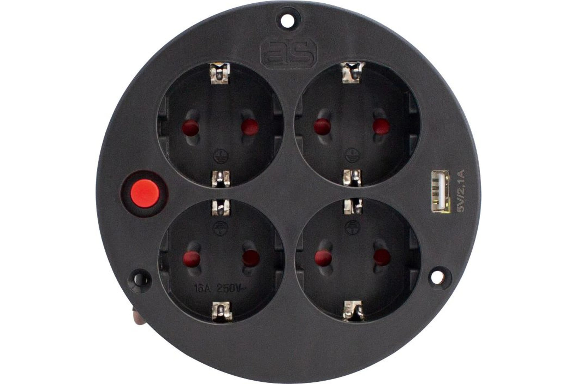 Panel 4-gniazdowy, bez klapek, z USB IP20