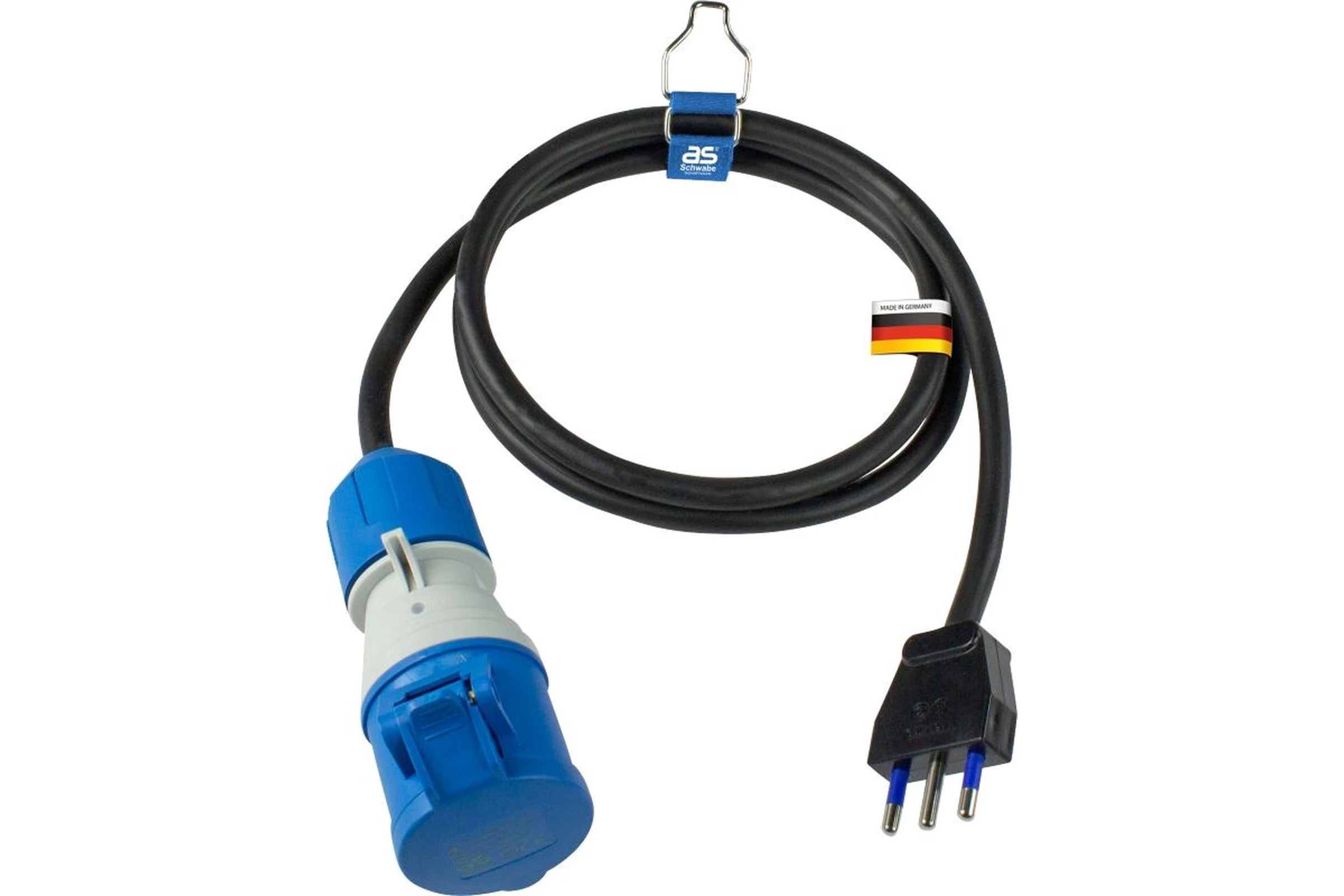 Przedłużacz adapter CEE 230 V, 16 A, 3P, wtyczka włoska type L na gniazdo CEE 3P PowerLight 1,5 m H05RR-F 3G1,5