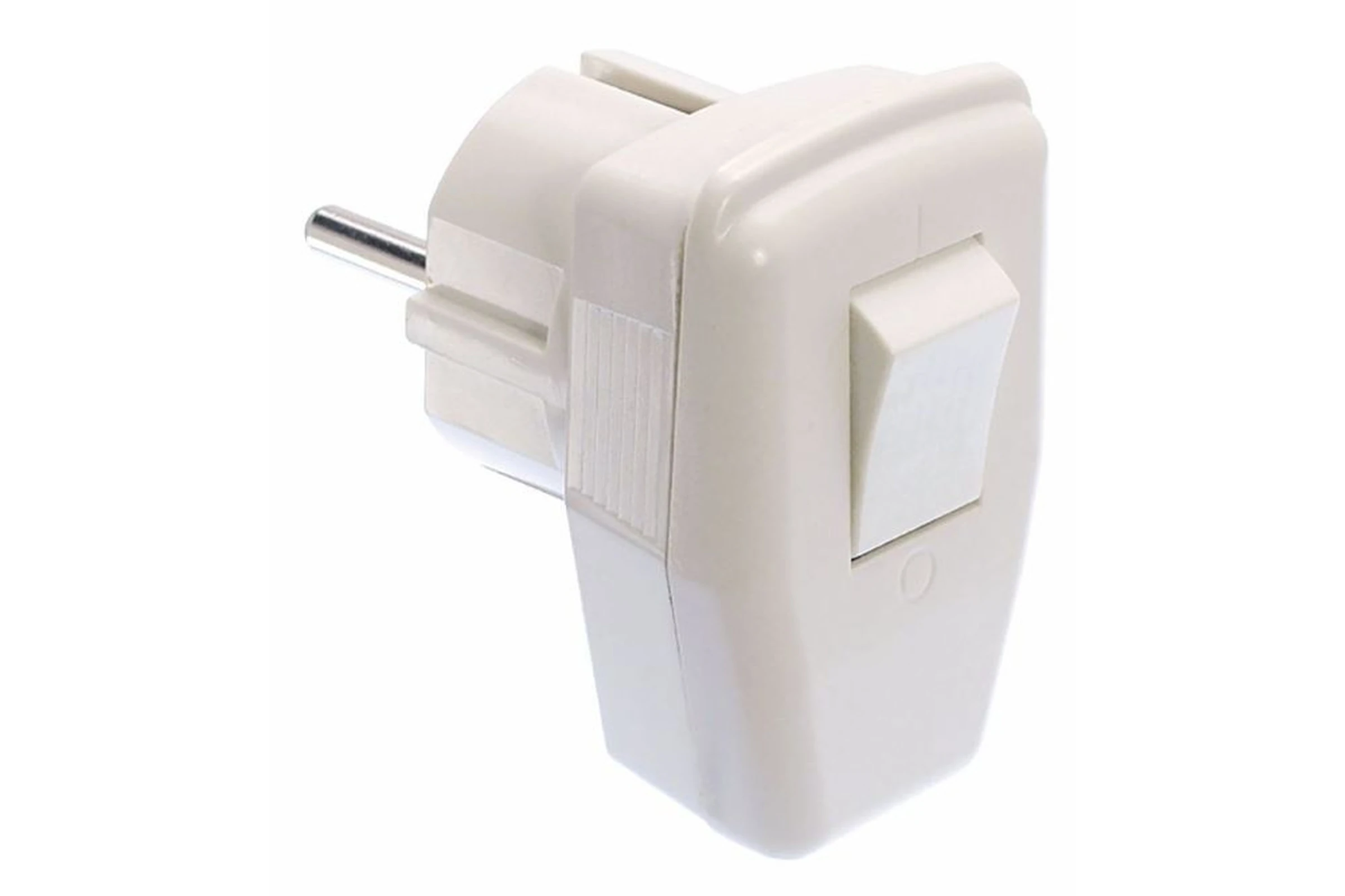 Wtyczka kątowa z włącznikiem nie podświetlanym 230 V, 16 A, 2P+Z BIA IP20