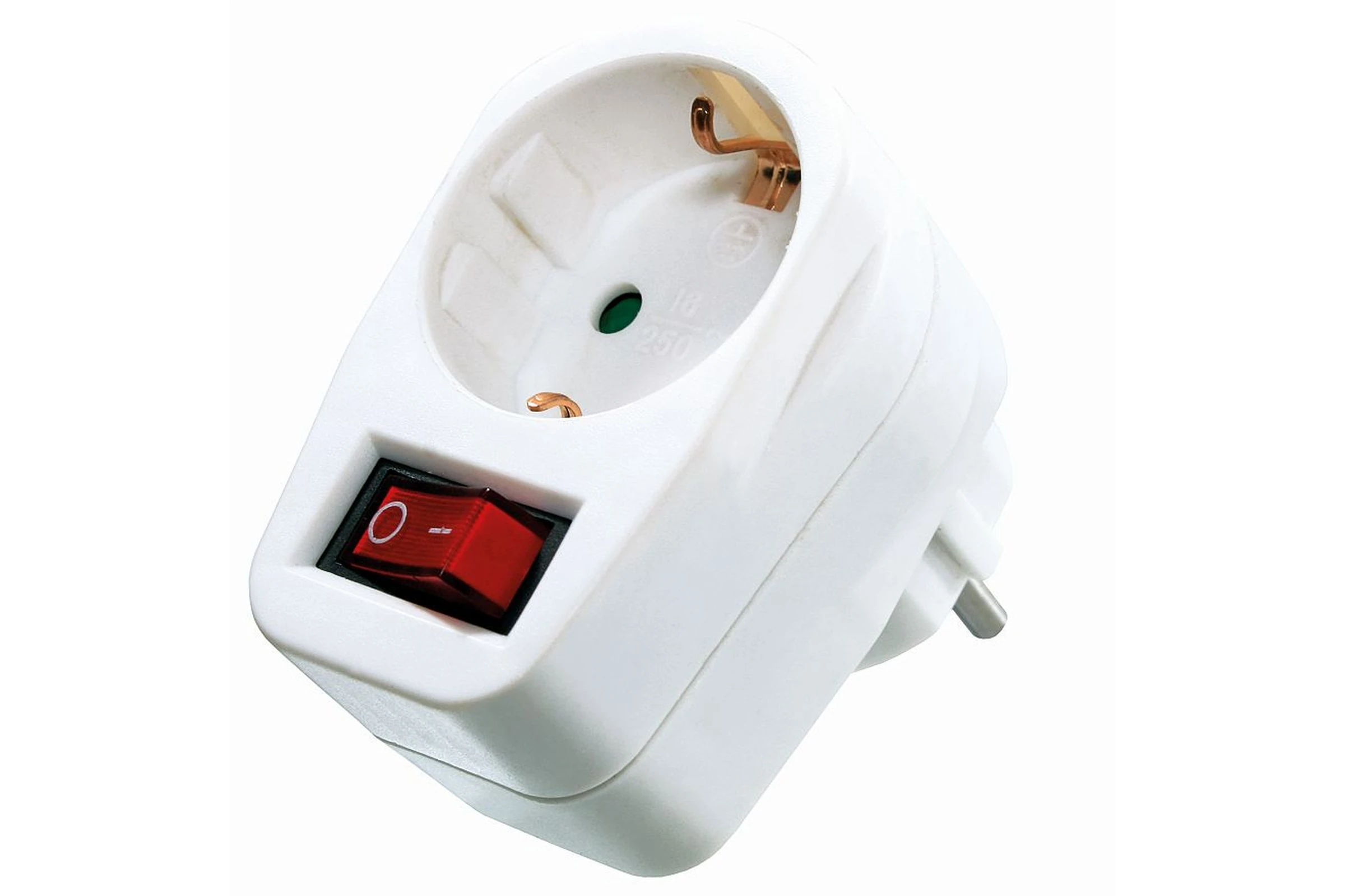 Adapter gniazdo-wtyczka z włącznikiem
