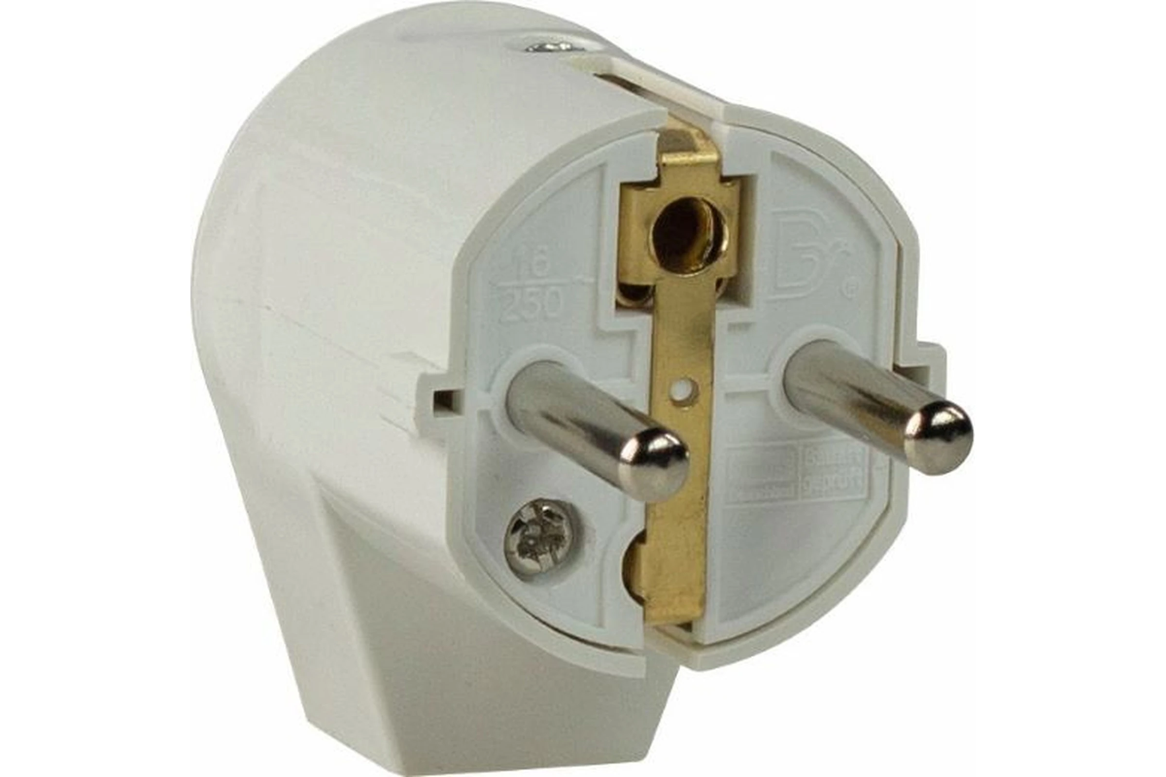 Wtyczka kątowa z tworzywa 230 V, 16 A, 2P+Z BIA IP20