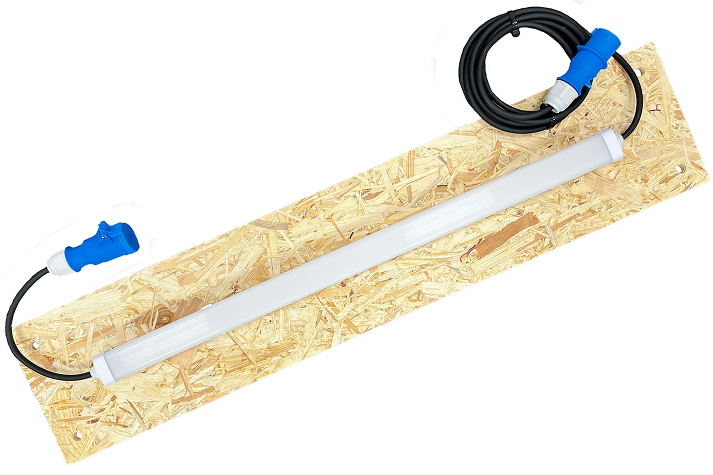 Oświetlenie tymczasowe LED 2 (na płycie OSB, wtyk i gniazdo z uziemieniem CEE) 24 W - 2700 lm