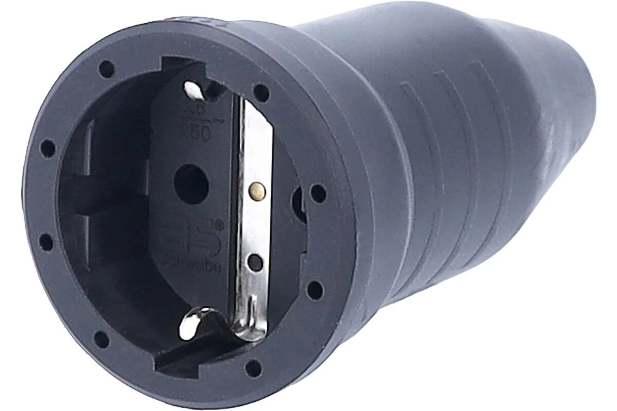 Gniazdo gumowe z uziemieniem do maks. 1,5 mm2 230 V, 16 A 2P+Z CZA IP20
