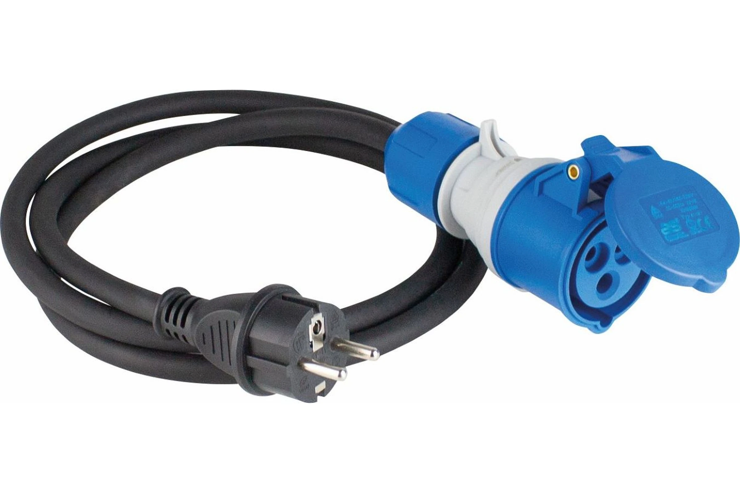 Przedłużacz adapter CEE 230 V, 16 A, 3P, wtyczka z uziemieniem na gniazdo CEE 3P PowerLight 1,5 m H07RN-F 3G2,5 CZA IP44