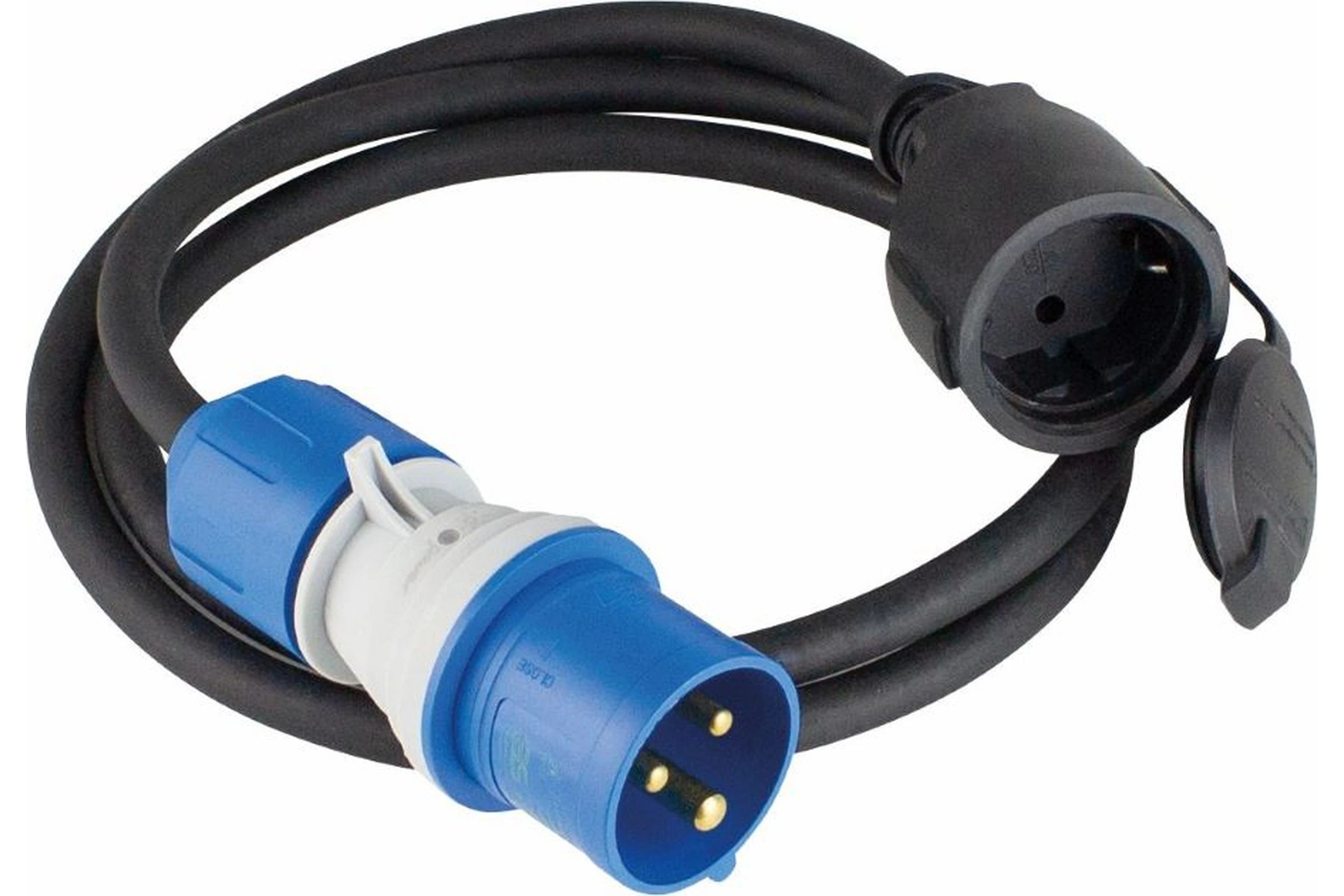 Przedłużacz adapter CEE 230 V, 16 A, 3P, wtyczka CEE 3P PowerLight na gniazdo z uziemieniem 1,5 m H07RN-F 3G2,5 CZA IP44