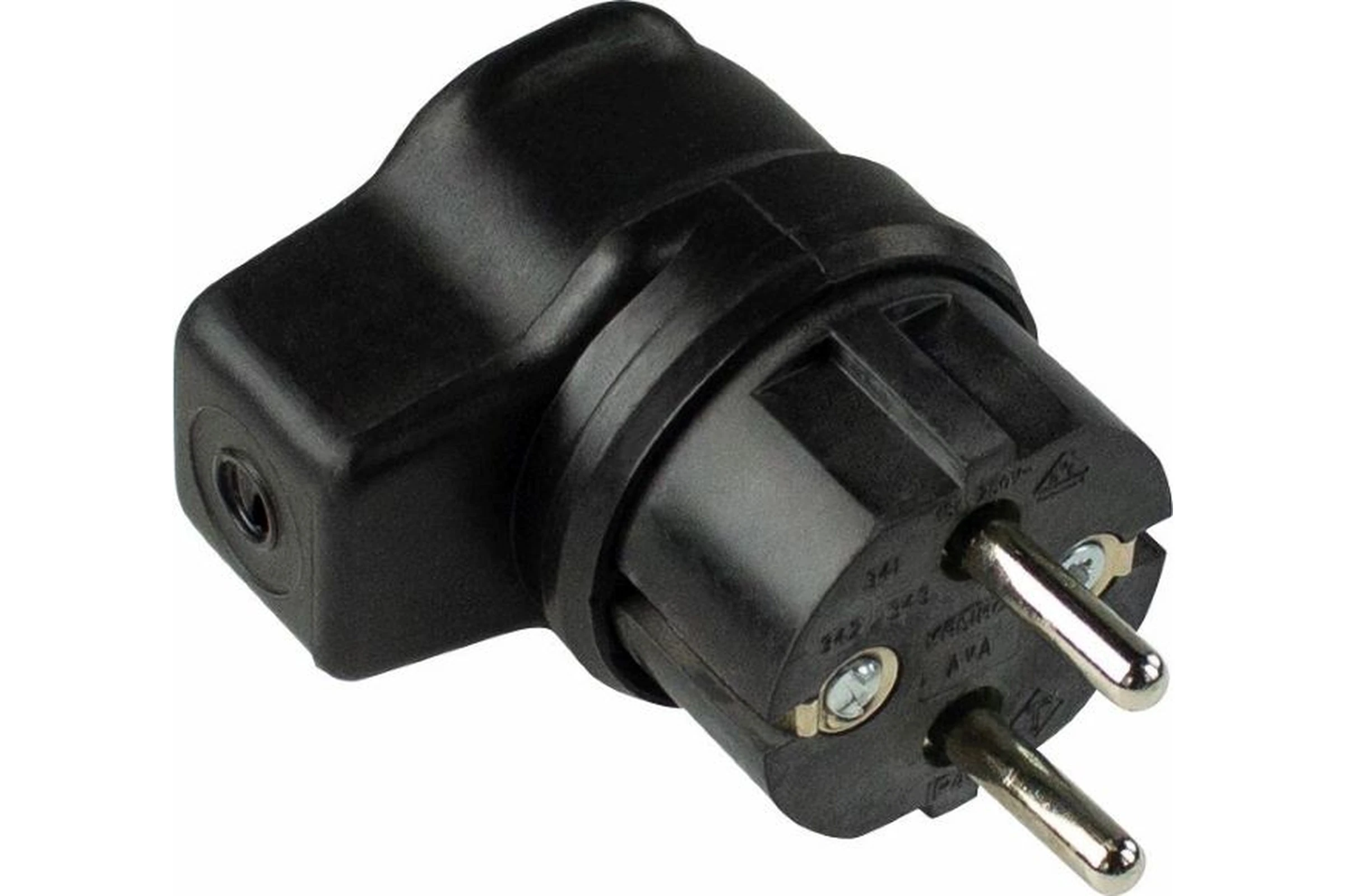 Wtyczka gumowa kątowa z uziemieniem 230 V, 16 A, 2P+Z CZA IP44