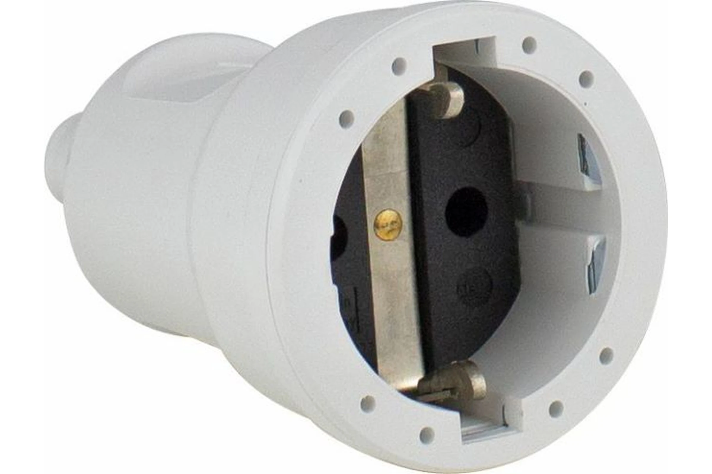 Gniazdo proste z tworzywa 230 V, 16 A 2P+Z BIA IP20