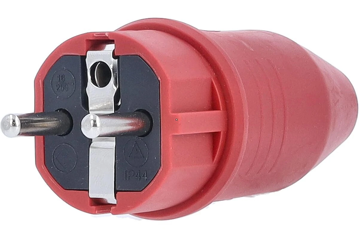Wtyczka gumowa z uziemieniem do maks. 2,5 mm2 230 V, 16 A, 2P+Z CZE IP44
