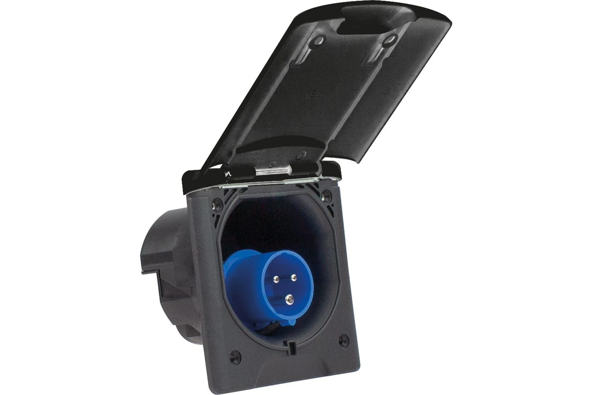 Wtyczka CEE do wbudowania z klapką magnetyczną 230 V, 16 A, 3P CZA IP44