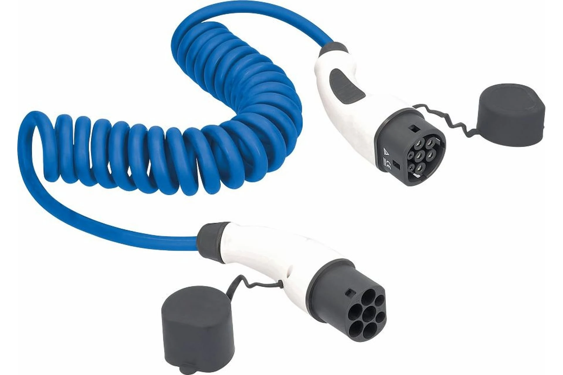 Kabel spiralny 1 do 5 m do ładowania samochodów elektrycznych Mode 3, 230 V, 16 A, 1-fazowy, 3,6 kW
