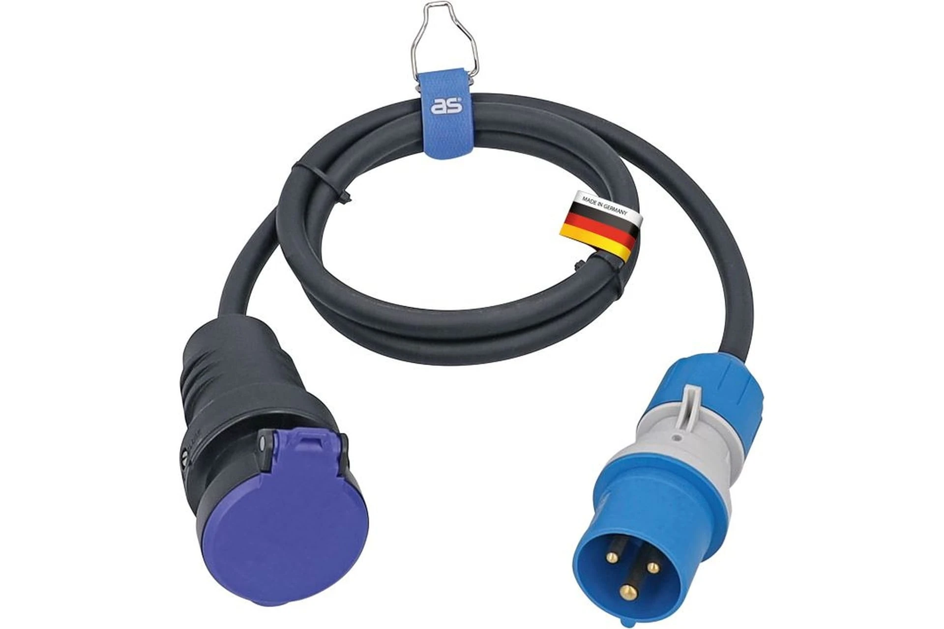 Przedłużacz adapter CEE 230 V, 16 A, 3P, wtyczka CEE 3P PowerLight na gniazdo SEV type 23 1,5 m H07RN-F 3G2,5 CZA IP44