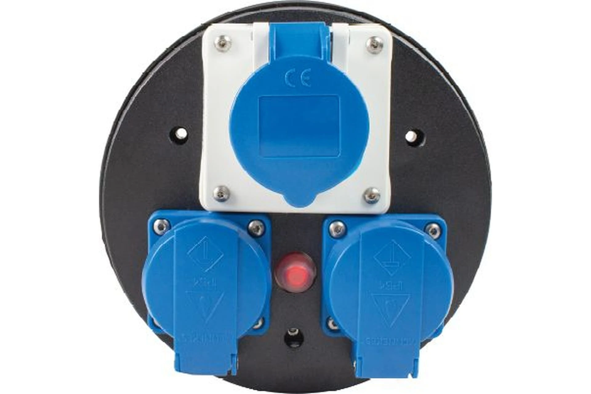 Panel 3-gniazdowy CEE 230 V, z niebieskimi klapkami IP44 "F"