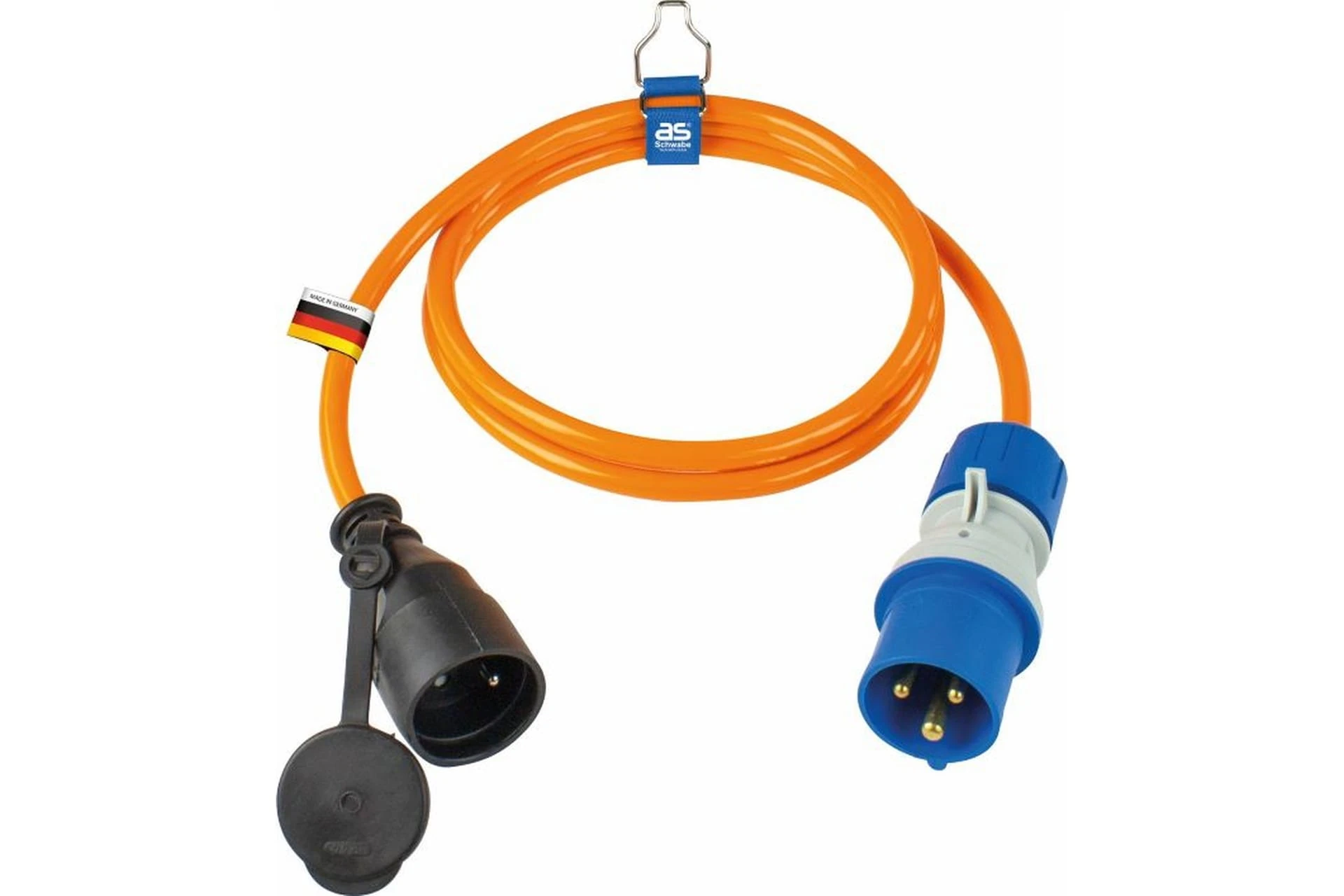 Przedłużacz adapter CEE 230 V, 16 A, 3P, wtyczka CEE 3P PowerLight na gniazdo z uziemieniem 1,5 m H07BQ-F 3G2,5 POM IP44 "F"
